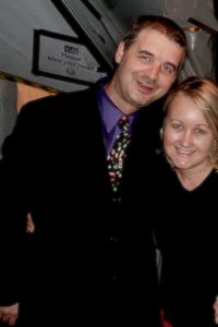 Andy & Liz Firth together backstage after a concert