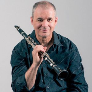 Andy with clarinet over shoulder